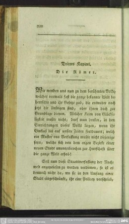Drittes Kapitel. Die Römer