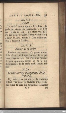 XLVIII. Amour de la vérité