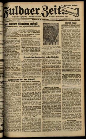 Ausgabe vom Mittwoch, den 21. Februar 1940.