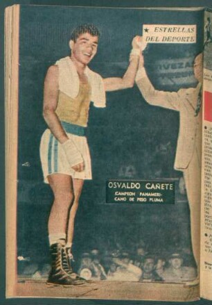 Osvaldo Cañete, campeón panamericano de peso pluma - [Fotografía]