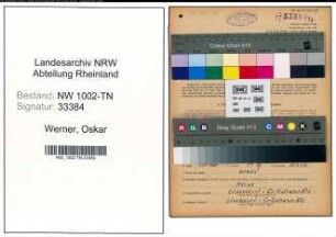 Entnazifizierung Oskar Werner , geb. 12.01.1903 (Lademeister)