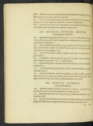 De Officio Supremi Rerum Capitalium Praefecti.