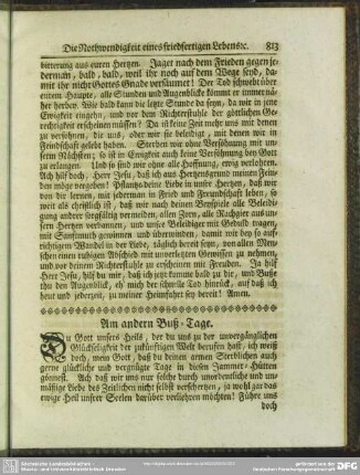 Am andern Buß-Tage