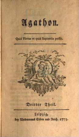 Agathon, Dritter Theil
