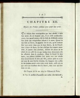 CHAPITRE XII. Moyens des Voilkrs faillans pour faifir leur proie.