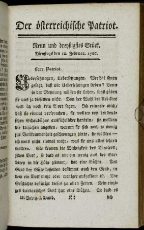 Neun und dreyßigstes Stück. Dienstags den 10. Februar. 1766. - Vierzigstes Stück. Freytags den 13. Februar. 1766.