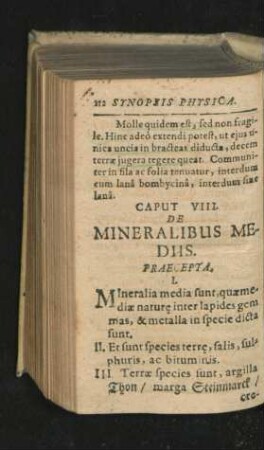 Caput VIII. De Mineralibus Mediis.
