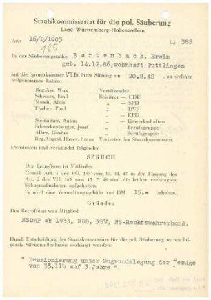 Bartenbach, Erwin