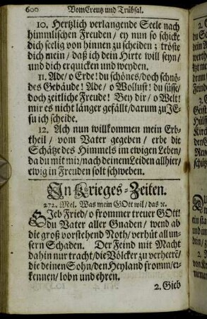 In Krieges-Zeiten.