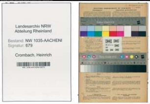 Entnazifizierung Heinrich Crombach , geb. 22.07.1900 (Bergbauangestellter)