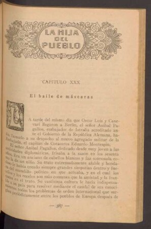 Capítulo XXX - El baile de máscaras