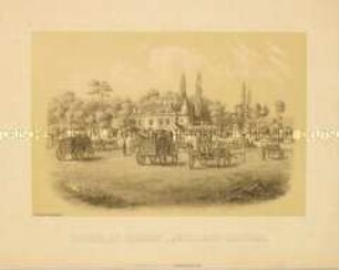 Schloss Grignon als Artillerie-Quartier - aus "Erinnerungsblätter 1870/1871"
