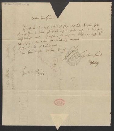 Brief an B. Schott's Söhne : 30.11.1843
