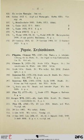 [Päpste, Erzbisthümer, Bisthümer, Ordensmeister, Aebte etc.] (Nr. 203-287)