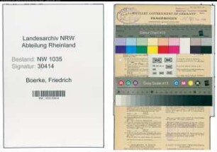 Entnazifizierung Friedrich Boerke , geb. 21.03.1907 (Maschineningenieur)