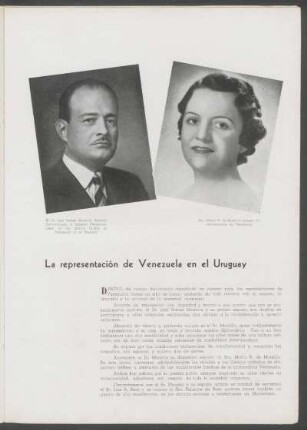 La representación de Venezuela en Uruguay