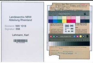 Entnazifizierung Karl Lehmann , geb. 28.02.1908 (Dreher)