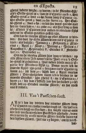 III. Van't Paesschen-feest