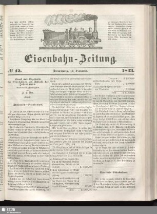 Eisenbahn-Zeitung : Organ der Vereine deutscher Eisenbahn-Verwaltungen und Eisenbahn-Techniker