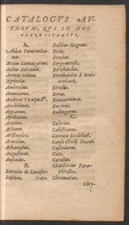 Catalogus Autorum ...