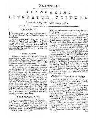 Theater für die Jugend. Bd. 3. [Hrsg. von E. L. Sartorius]. Frankfurt am Main: Hermann 1785