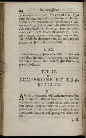 TIT. IV. De Accessione Et Traditione. - Tit. IX. De Rei Vindicatione.