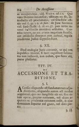 TIT. IV. De Accessione Et Traditione. - Tit. IX. De Rei Vindicatione.
