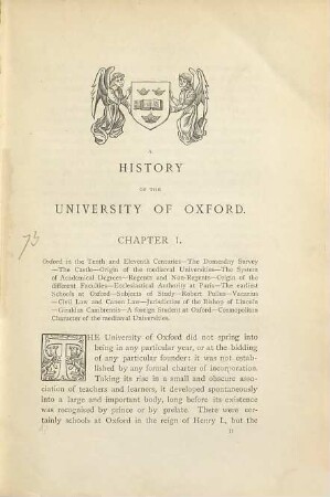 A history of the University of Oxford : From the earliest times to the year 1530