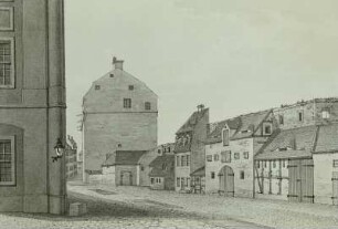 Wasserhäuser an der Dresdner Stadtmauer zwischen Moritz- und Kreuzstraße