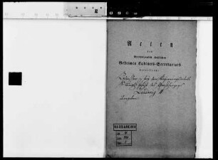 Adressen an Großherzog Ludwig II. bei seinem Regierungsantritt