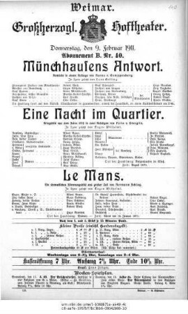 Münchhausens Antwort