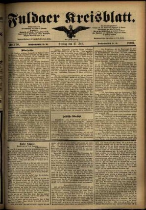 Ausgabe vom Freitag, den 27. Juli 1906.
