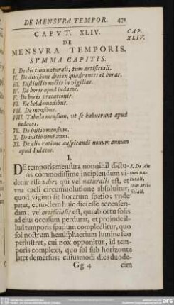 Caput XLIV. De Mensura Temporis