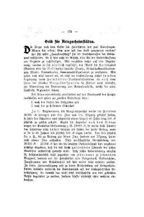 Geld für Kriegerheimstätten