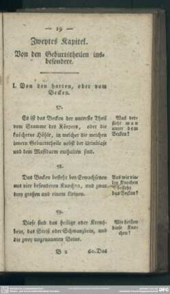 Zweytes Kapitel. Von den Geburtstheilen insbesondere