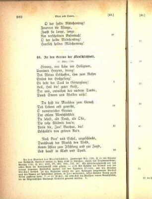 40. An den Genius der Menschlichkeit.