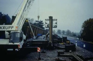 Einsatz des SS 80-Brückengerätes, beim Umbau der Tiefentalbrücke bei Roßhaupten