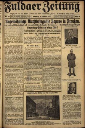 Ausgabe vom Samstag, den 04. Februar 1933.