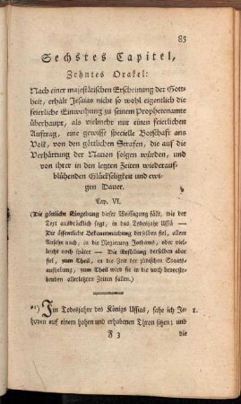 Sechstes Capitel, Zehntes Orakel