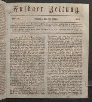 Montag, den 19. März. 1832