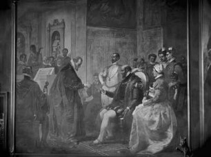"Vaterländische Geschichtsgalerie": Herzog Albrecht V. bestellt Orlando di Lasso zu seinem Kapellmeister, im Jahre 1562