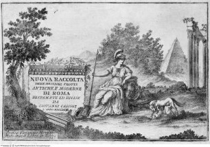 Nuova raccolta delle megliori vedute antiche e moderne di Roma disegnate ed incise da Giovanni Cassini, Frontispiz
