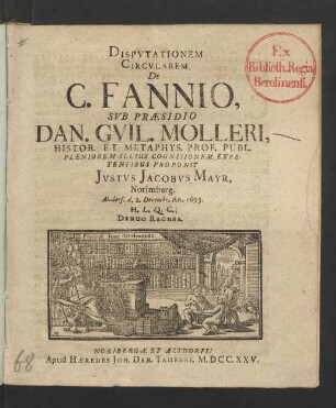 Disputationem Circularem De C. Fannio