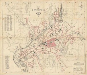 Plan der Stadt Siegen