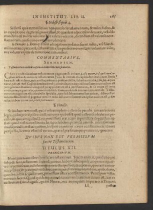 Quibus Non Est Permissum facere Testamentum. Titulus XII