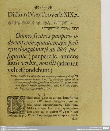 Dictum IV. ex Proverb.XIX.7