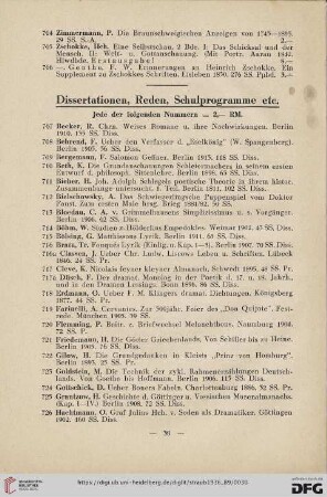 Dissertationen, Reden, Schulprogramme etc. (707-708)