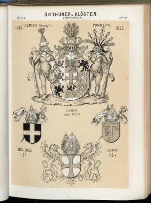 Taf. 123. Camin Bisthum. - Ulrich Herzog v. Pommern. 1618 - 1622. - Camin nach Schrot. - Bisthum Camin 1536