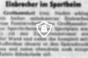 Einbrecher im Sportheim