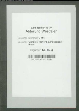 Beschwerde des Magistrats zu Herford über den abteilichen Kanzleidirektor Hahn wegen eingeführter Neuerungen: Forensen-Kontribution der auf abteilichen Grundstücken wohnenden Leute